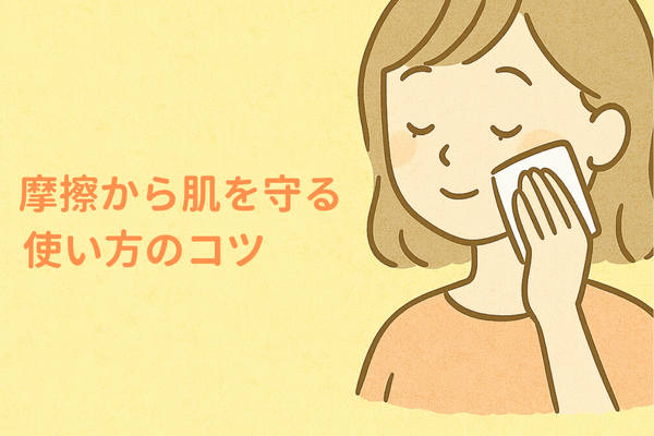 コットンをつけている女性