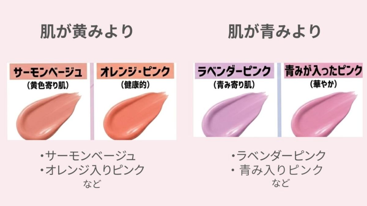 ピンク下地色味見本