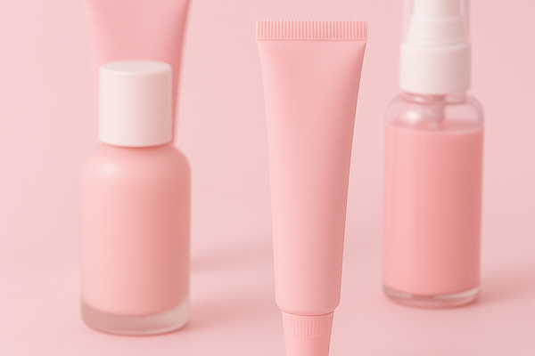 ピンク下地が並んでいる